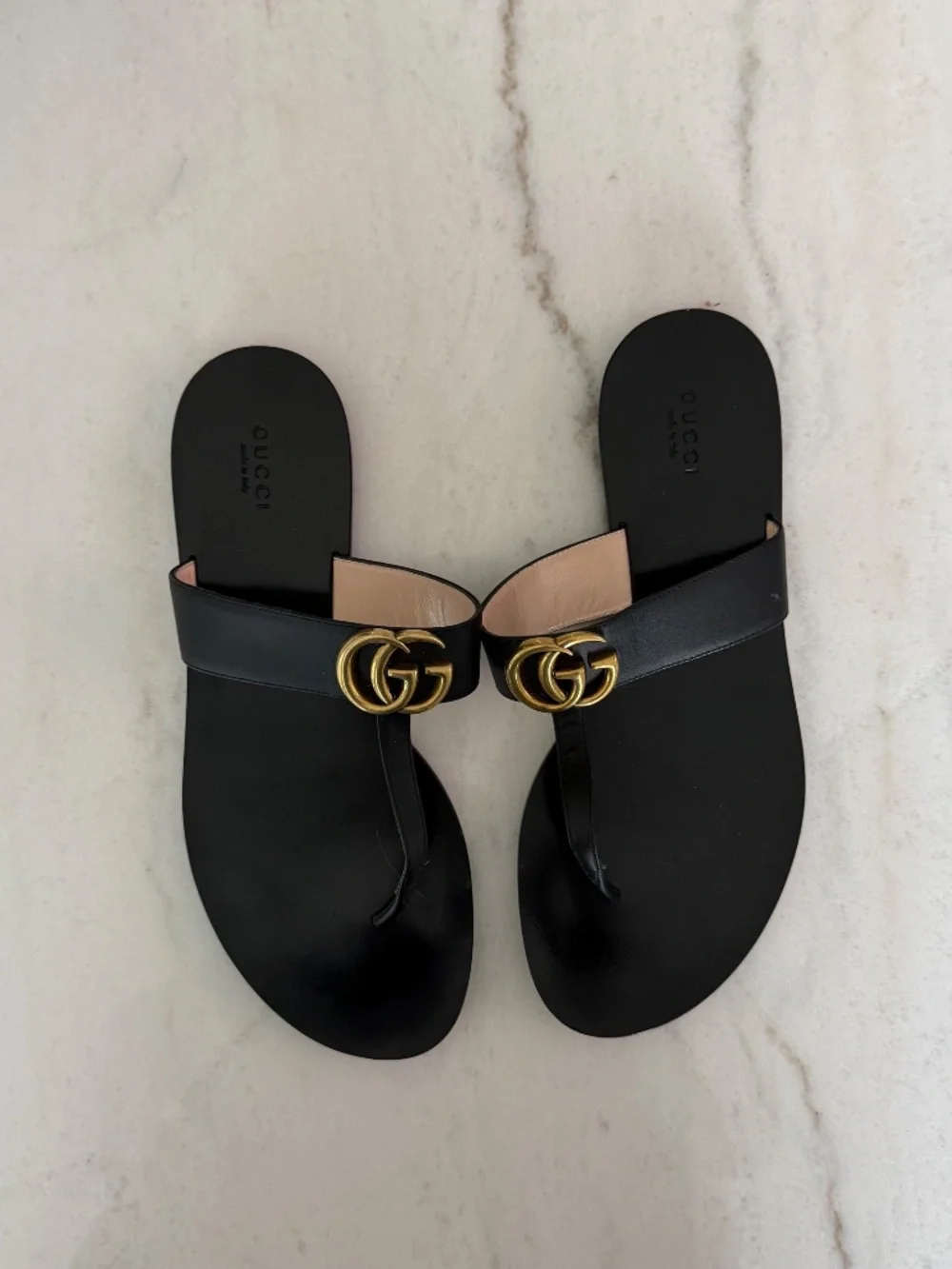 Gucci brand Marmont Leather Sandals